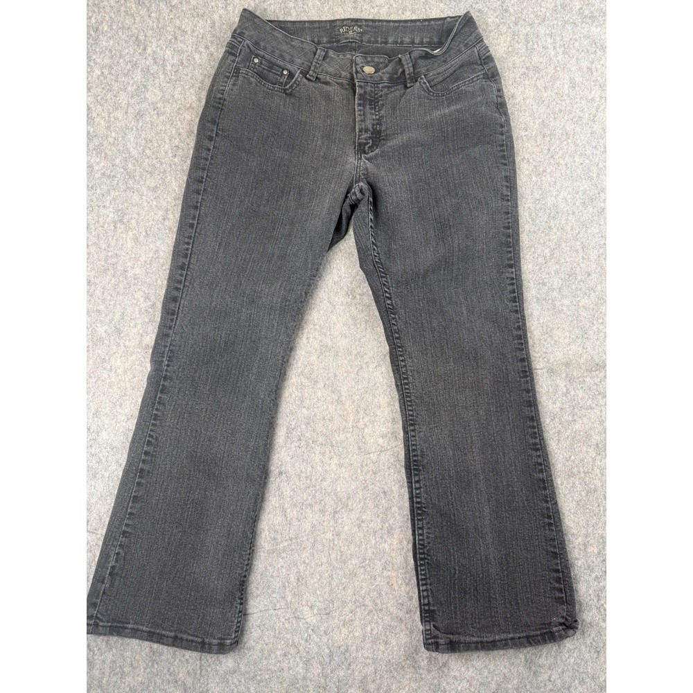 Riders by Lee Womens Petite Bootcut Jeans Black Denim Stretch Pants 12P IZS-H945